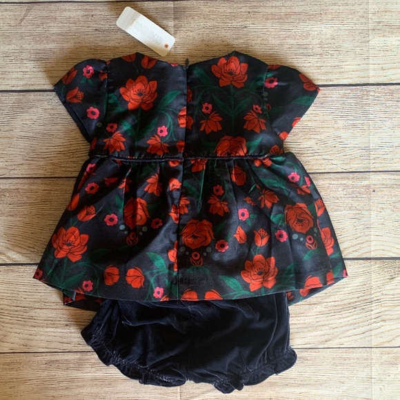 Red Rose Print on Navy by Gymboree 2 piece set - Picture 5 of 5